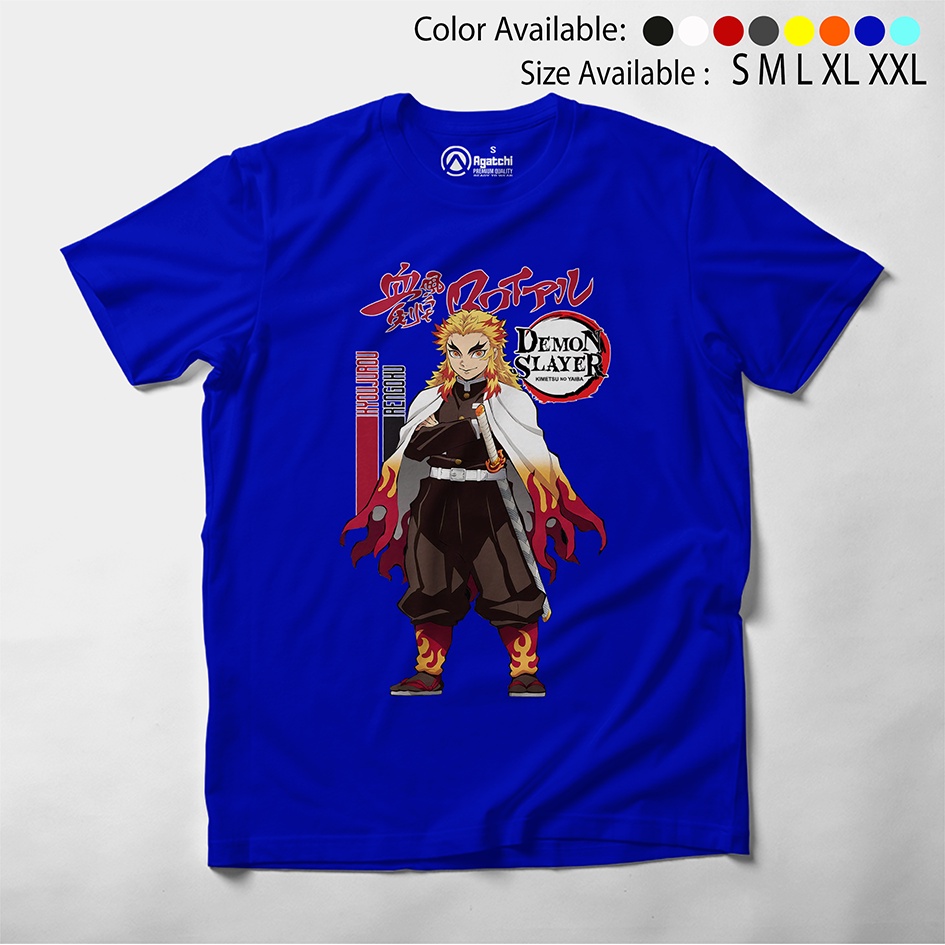 Baju Anak / Kaos Anak T Shirt Kids Anime Demon Slayer Kimetsu No Yaiba Kyoujurou Rengoku