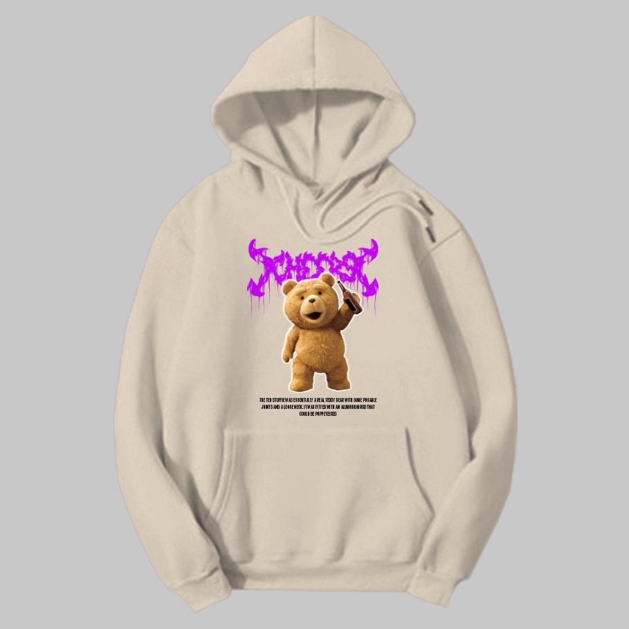 Public - Cheers Bear Hoodie - Hoodie Beruang Unisex