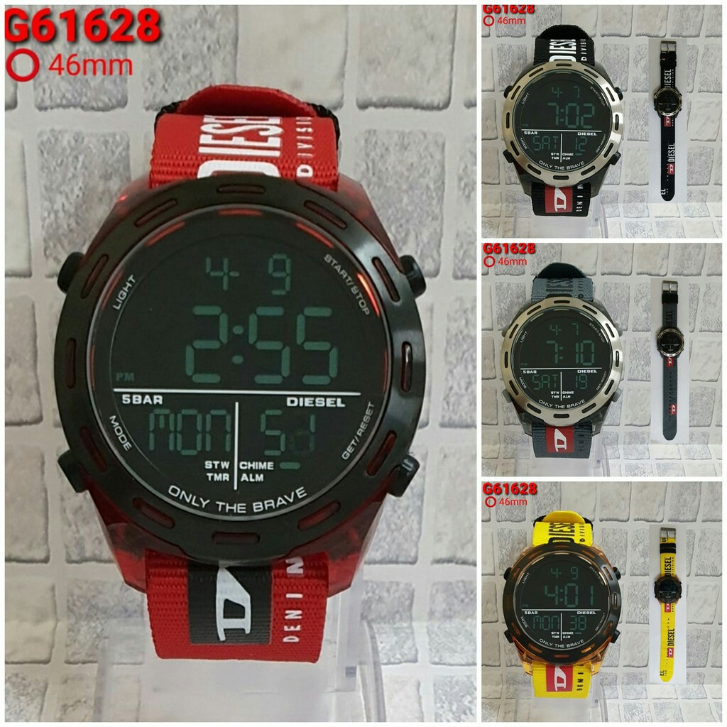 ( COD ) HS26 | JAM TANGAN PRIA | JAM TANGAN COWOK | JAM TANGAN PRIA TERBARU DIESEL DENIM TALI KANVAS