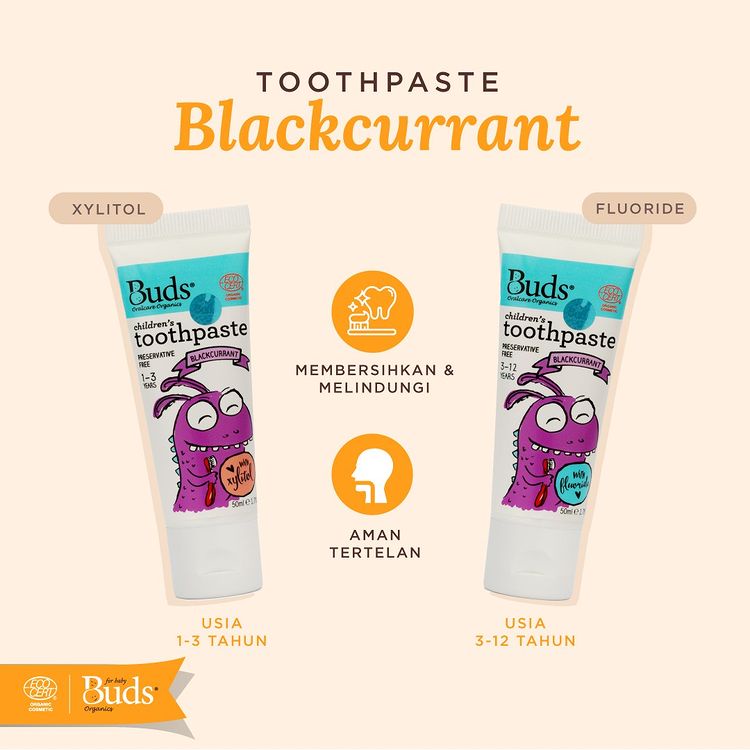 Buds Toothpaste For Kids 3-12 Tahun / Pasta gigi Anak