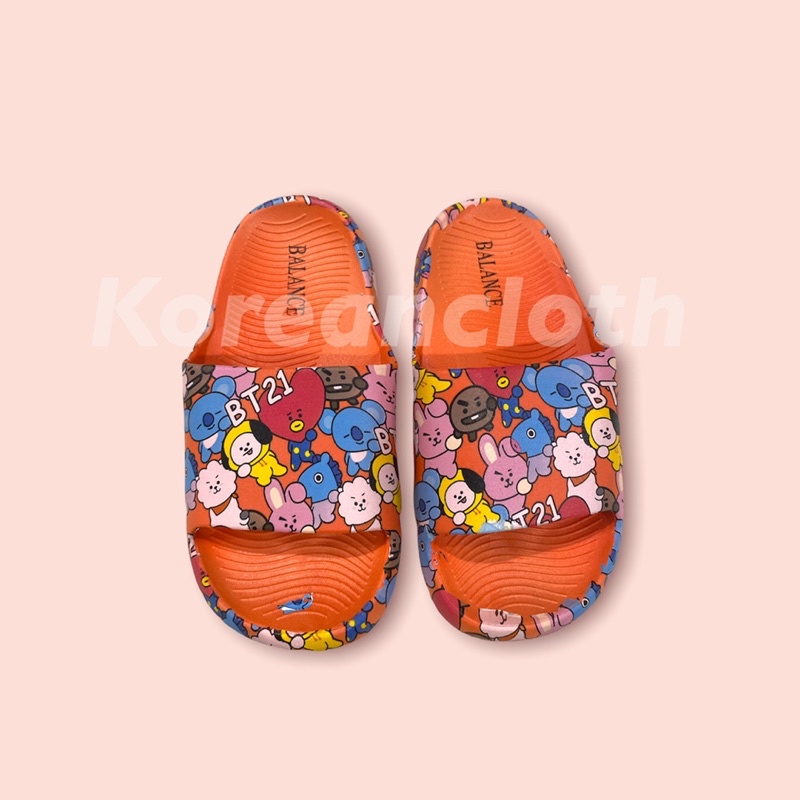 BALANCE 519-1 BTS Sandal Jelly / Sandal Karet Import Anak-Anak BTS  BT21