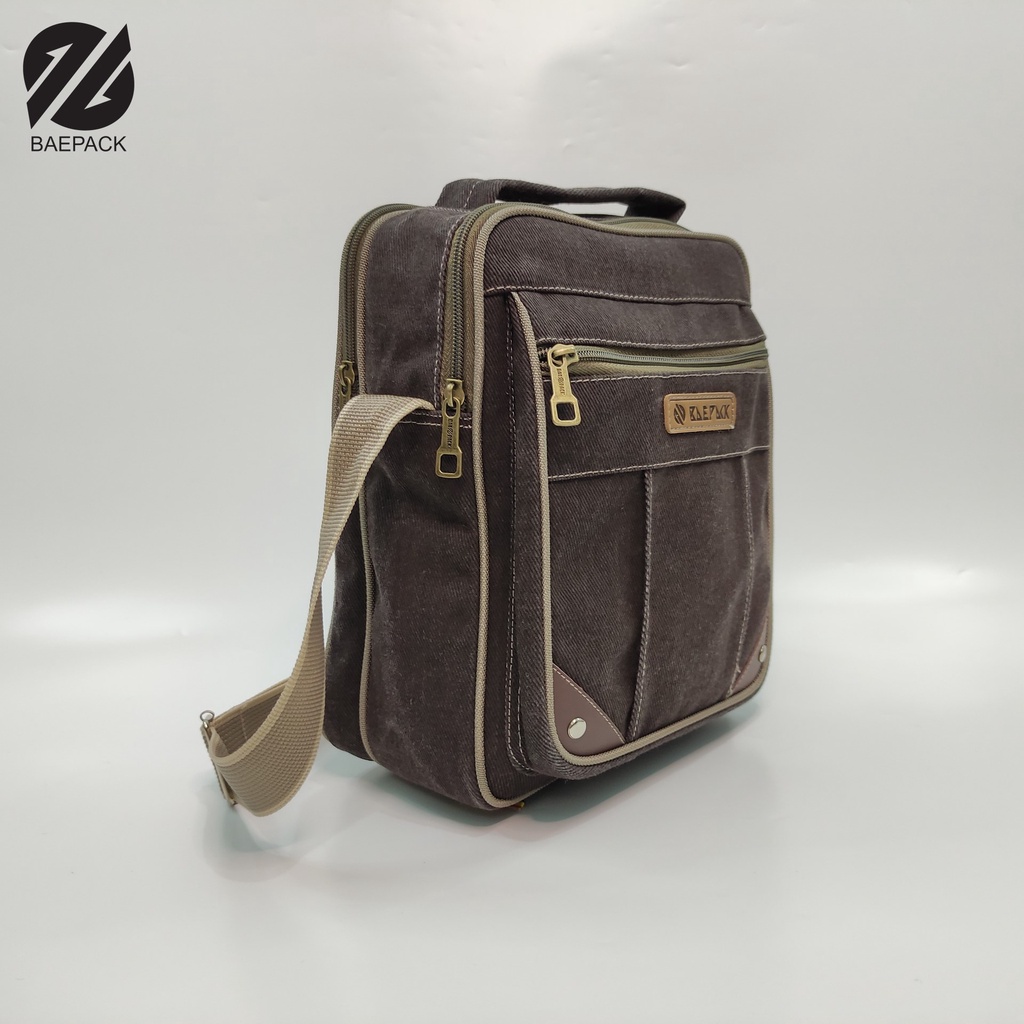 Tas Selempang Premium Evans Baepack / Tas Selempang Cowok / Tas Bahu Pria / Dark Brown