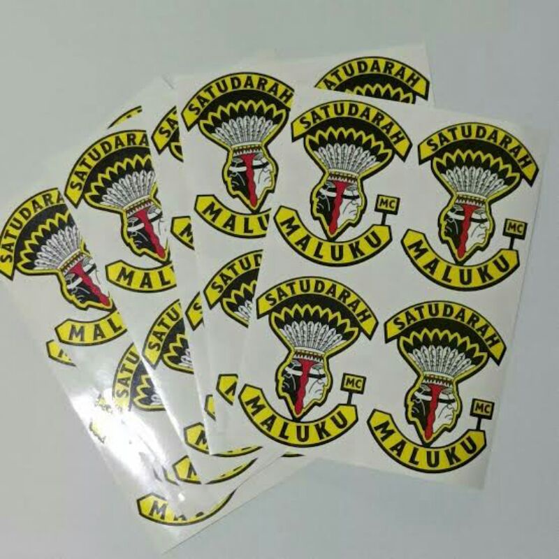 

[Isi 4pcs]Stiker MC Maluku/Stiker Satu Darah Maluku Uk 10x8cm