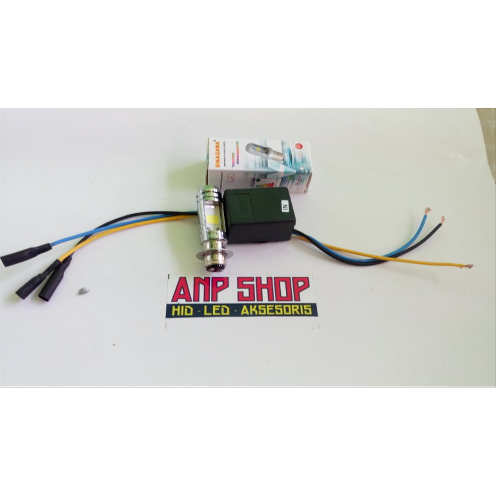 LAMPU UTAMA LED MOTOR H6 + Converter Ac to Dc (Khusus Bebek & Matic) PNP MIO, MIO M3, SOUL GT, MIO J