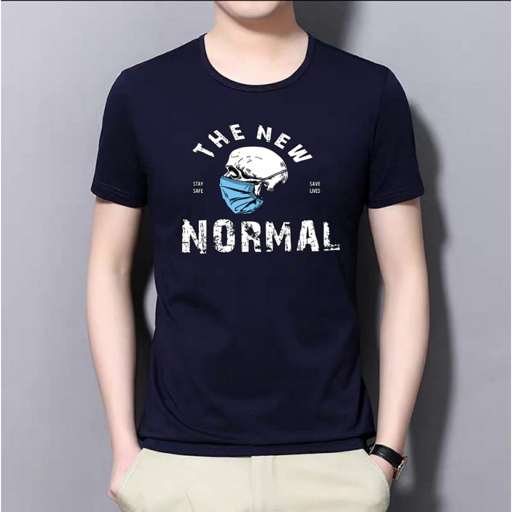 POLILE / COD / Kaos oblong NEW NORMAL / kaos cowok / kaos santai / baju keren