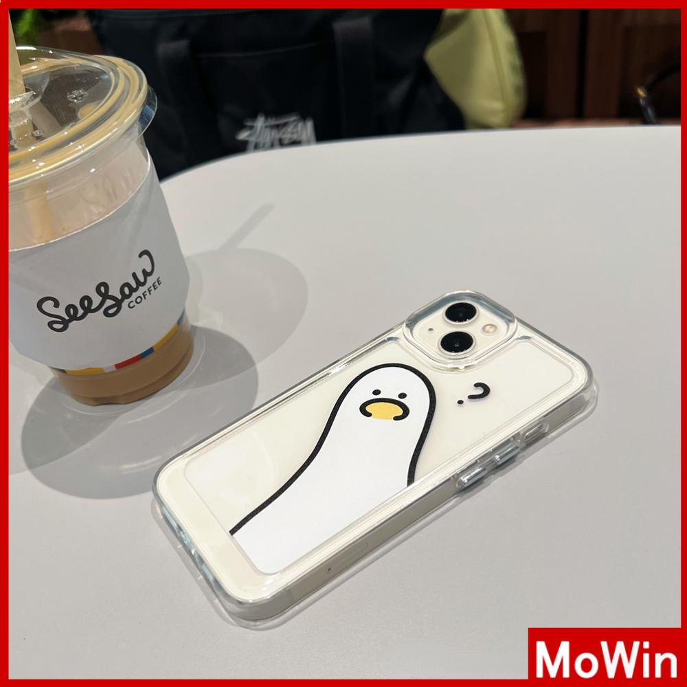 iPhone Case Silicone Soft Case Clear Case Shockproof Protection Camera Metal Button Cute Cartoon Duck Compatible For iPhone 11 Pro Max 13 Pro Max 12 Pro Max 7Plus xr XS Max