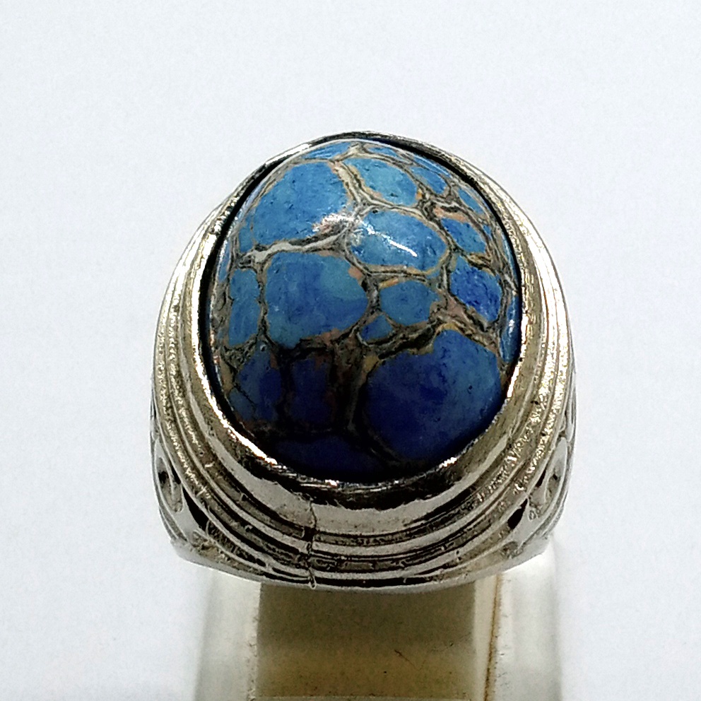 Cincin Batu Akik Virus Berserat Emas