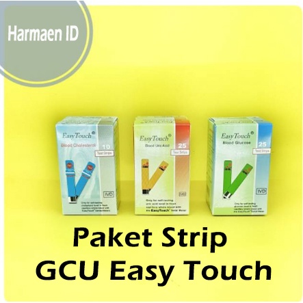 STRIP GCU EASY TOUCH STRIP GLUKOSA/GULA DARAH, STRIP ASAM URAT DAN STRIP KOLESTEROL