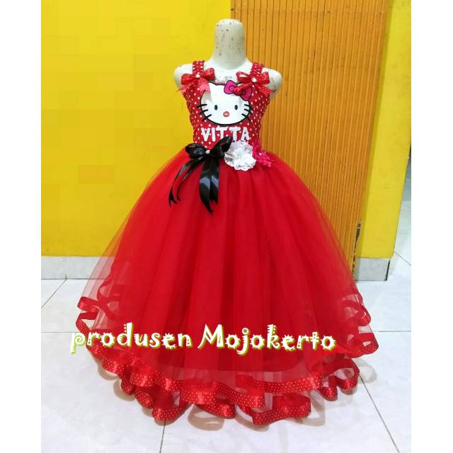 GAUN TUTU ANAK HELLO KITTY / BAJU TUTU ANAK HELLO KITTY / DRESS TUTU ANAK HELLO KITTY/ KARAKTER HELL