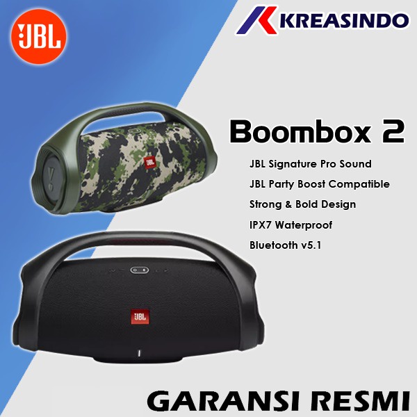 JBL BOOMBOX 2 / BOOMBOX2 Portable Bluetooth Speaker Garansi Resmi