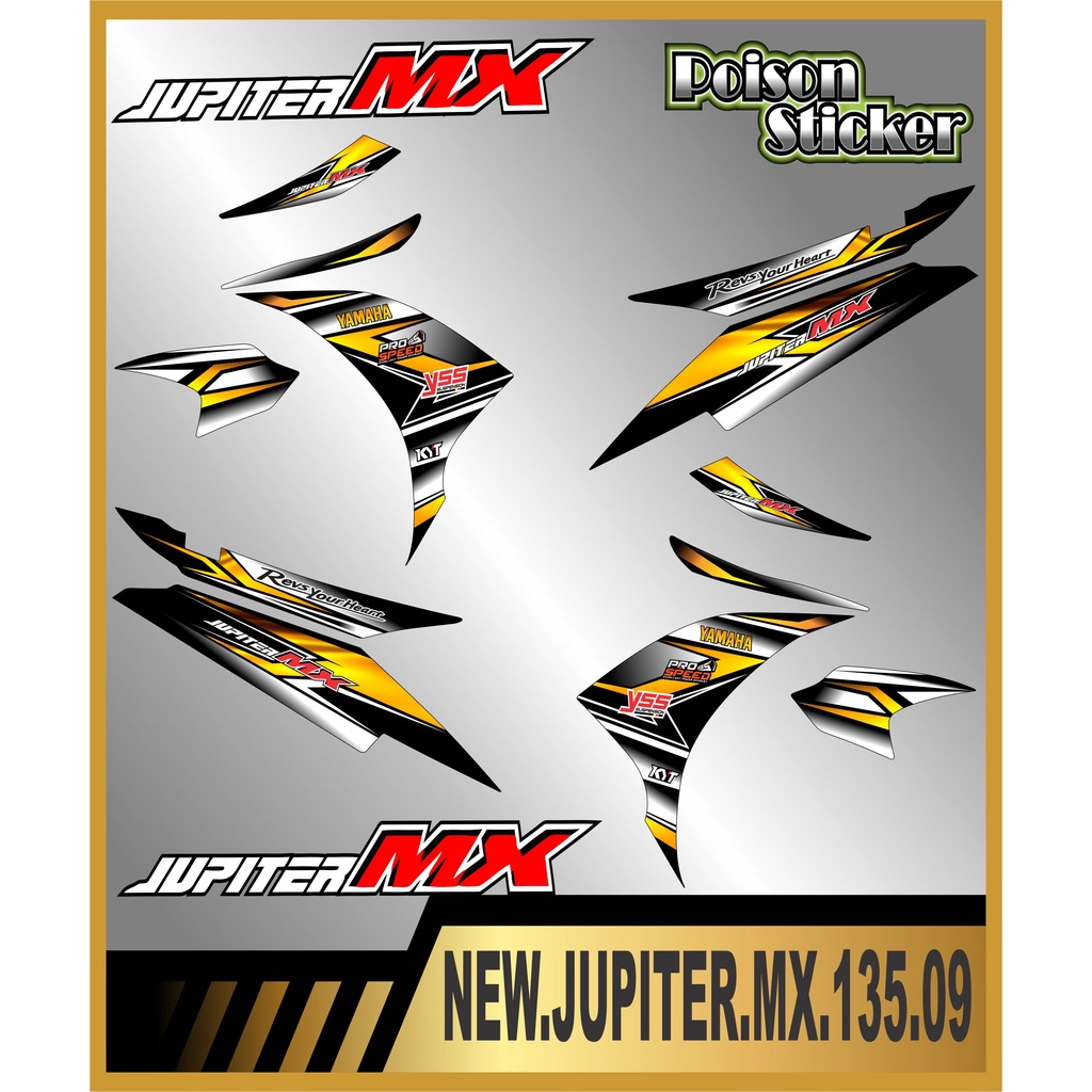 STRIPING STICKER JUPITER MX 135 NEW STIKER JUPITER MX 135 NEW STICKER LIS LIST YAMAHA JUPITER MX 135