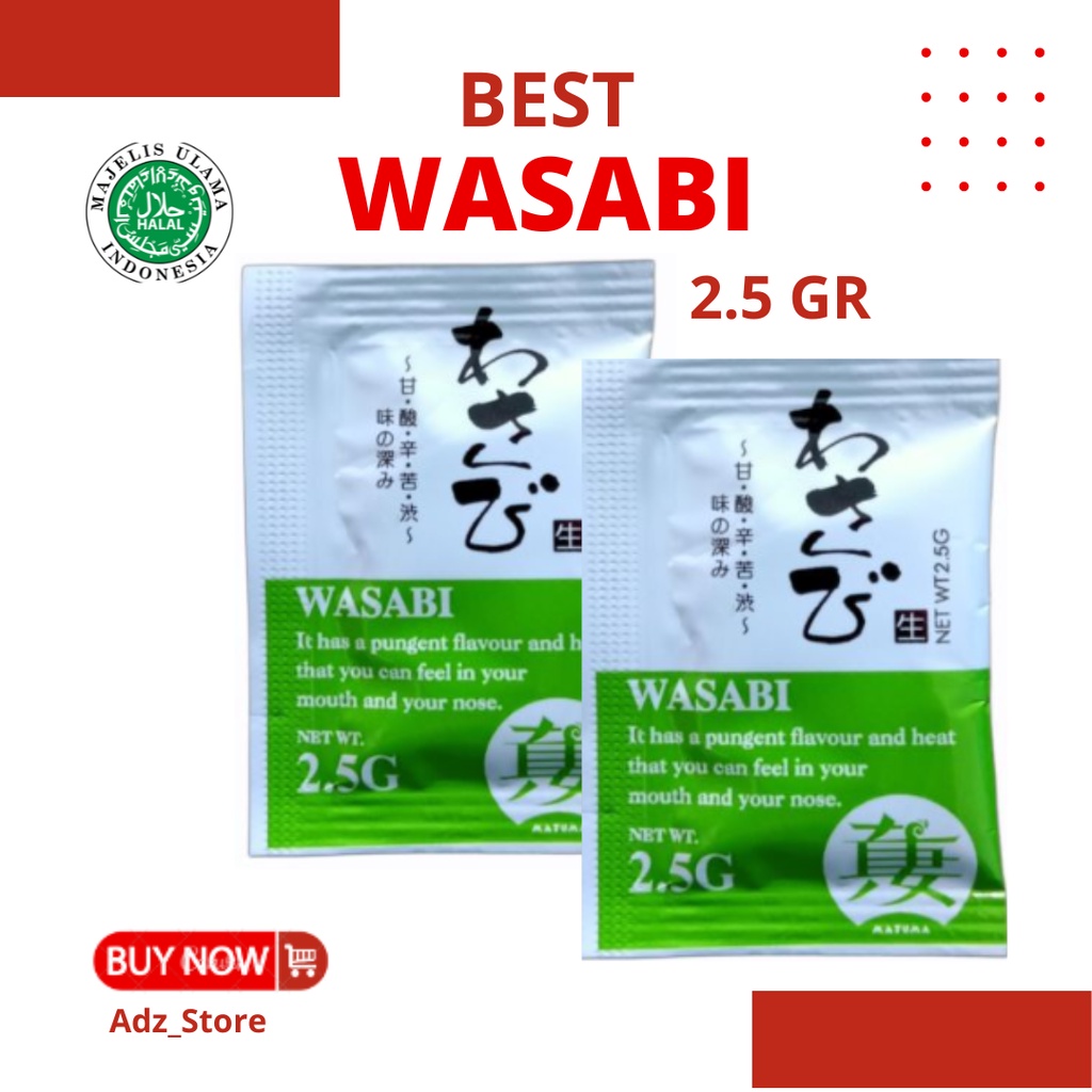 

Wasabi Sachet Pasta TERMURAH Halal 2,5 gram original sushi snack wasabi