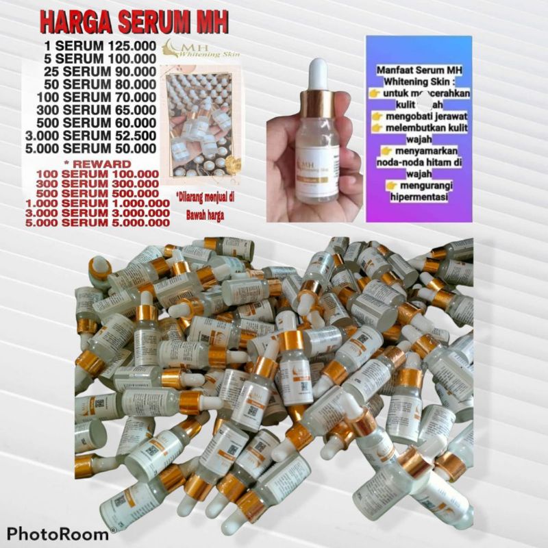 5 PAKET SERUM MH WHITENING SKIN ORI 100%