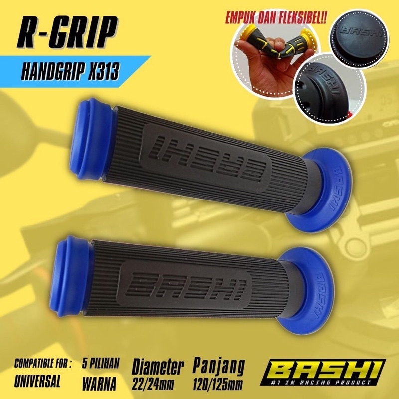 Handgrip Motor Variasi New Hand Grip BASHI Original Type X313 Universal Semua Motor