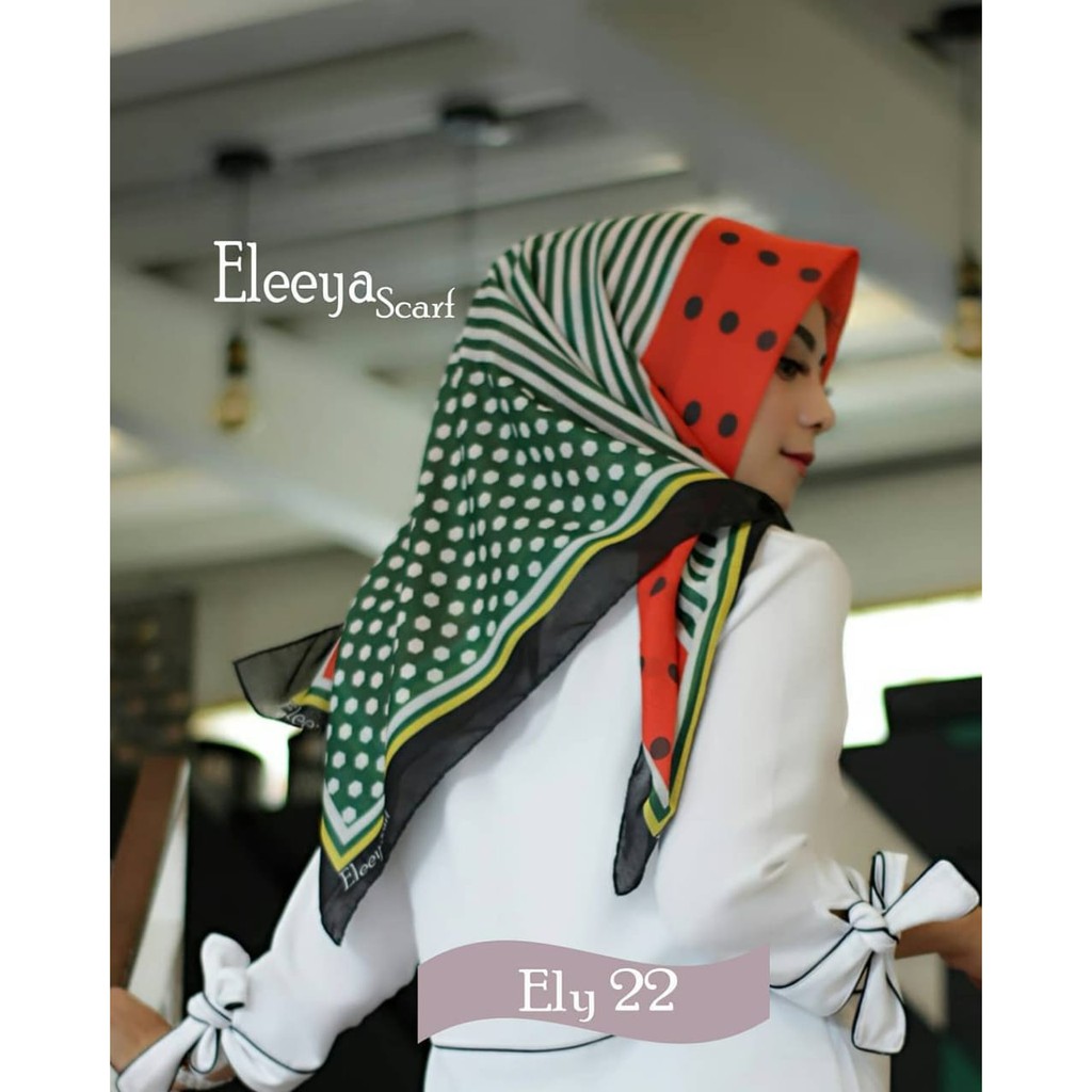 HIJAB SEGIEMPAT MOTIF PRINTING II Eleeya Scarf ELY 22