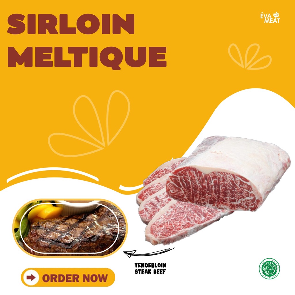 

Daging wagyu sirloin meltique steak 200 gr / sirloin meltique steak / wagyu sirloin steak / striploin meltique / beef steak sirloin wagyu / wagyu sirloin meltique steak / sirloin meltique blue label santori
