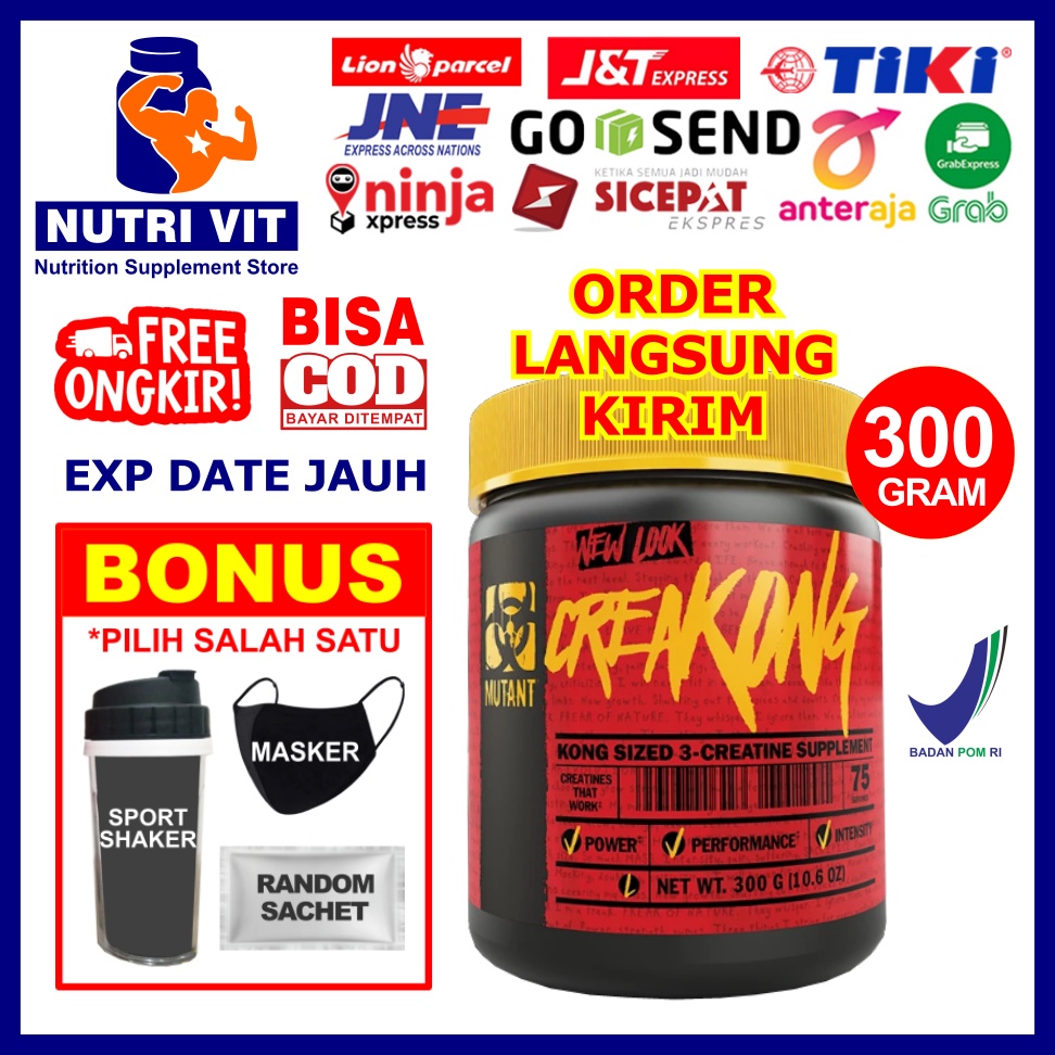 Mutant Creakong 300 Gram Mutant Creatine 300 Gram BPOM Mutan Kreatin 300 Gram Creakong Mutant 300Gra