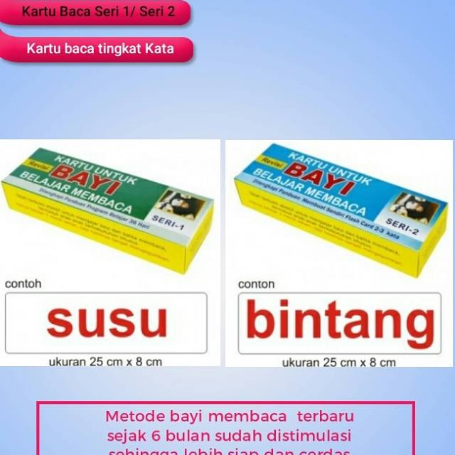 Kartu Pintar Belajar Baca untuk Bayi & Balita