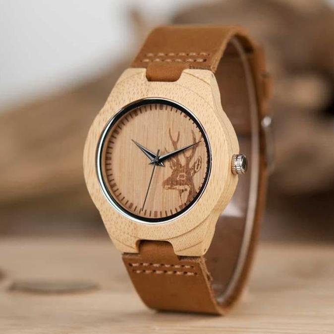 Jam Tangan Wanita / Pria / Couple / Kayu Wooden Watch BOBO BIRD WN20