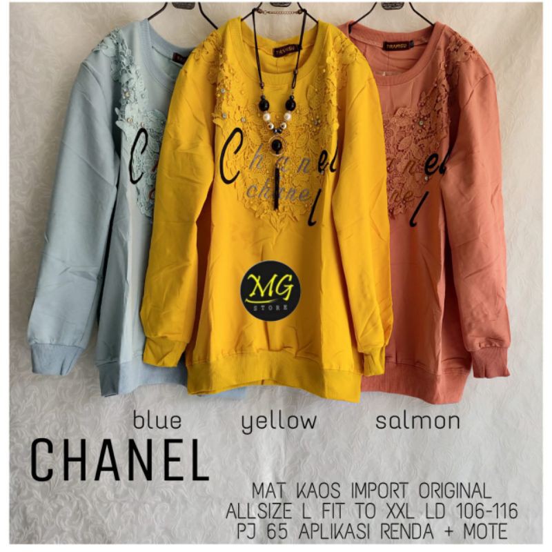 Kaos import Chanel super jumbo fashion solo recomended high quality