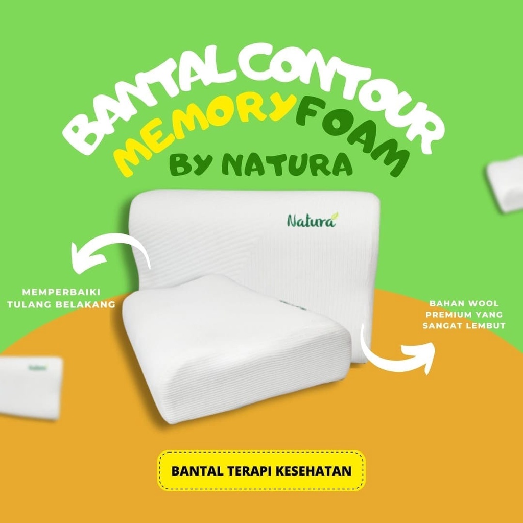 BANTAL CONTOUR MEMORY FOAM, BANTAL TERAPI KESEHATAN, BANTAL KESEHATAN TIDUR