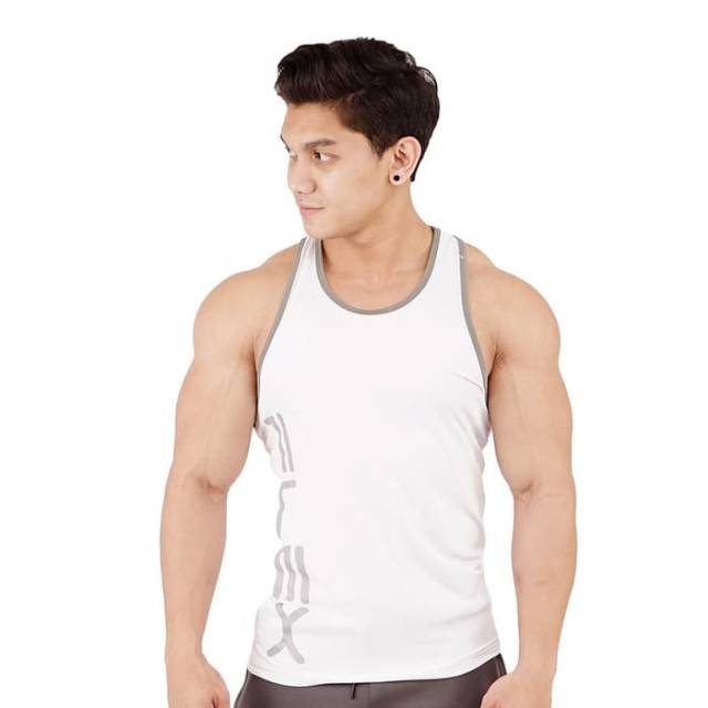 FSS-018PT Singlet sport fitness bodyfit FLEX putih