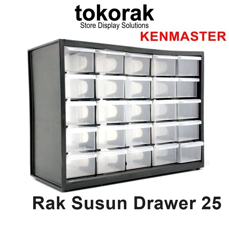 RAK SUSUN DRAWER 25 KENMASTER - SLOT KOTAK SPARE PART LACI ORGANIZER