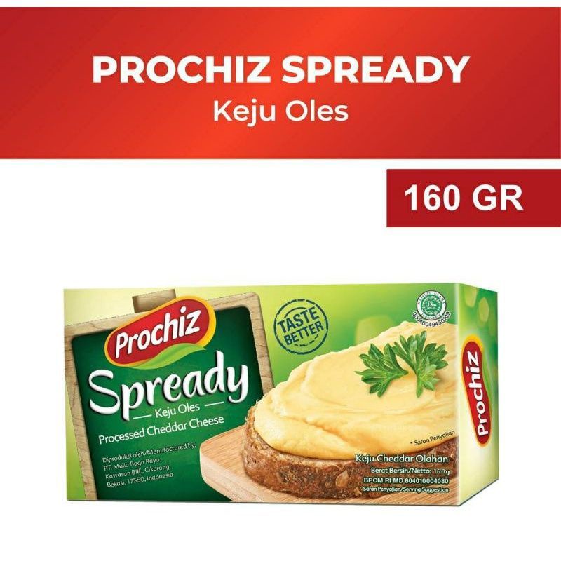 

PROCHIZ Spready Keju Oles 160gr (09/2025)