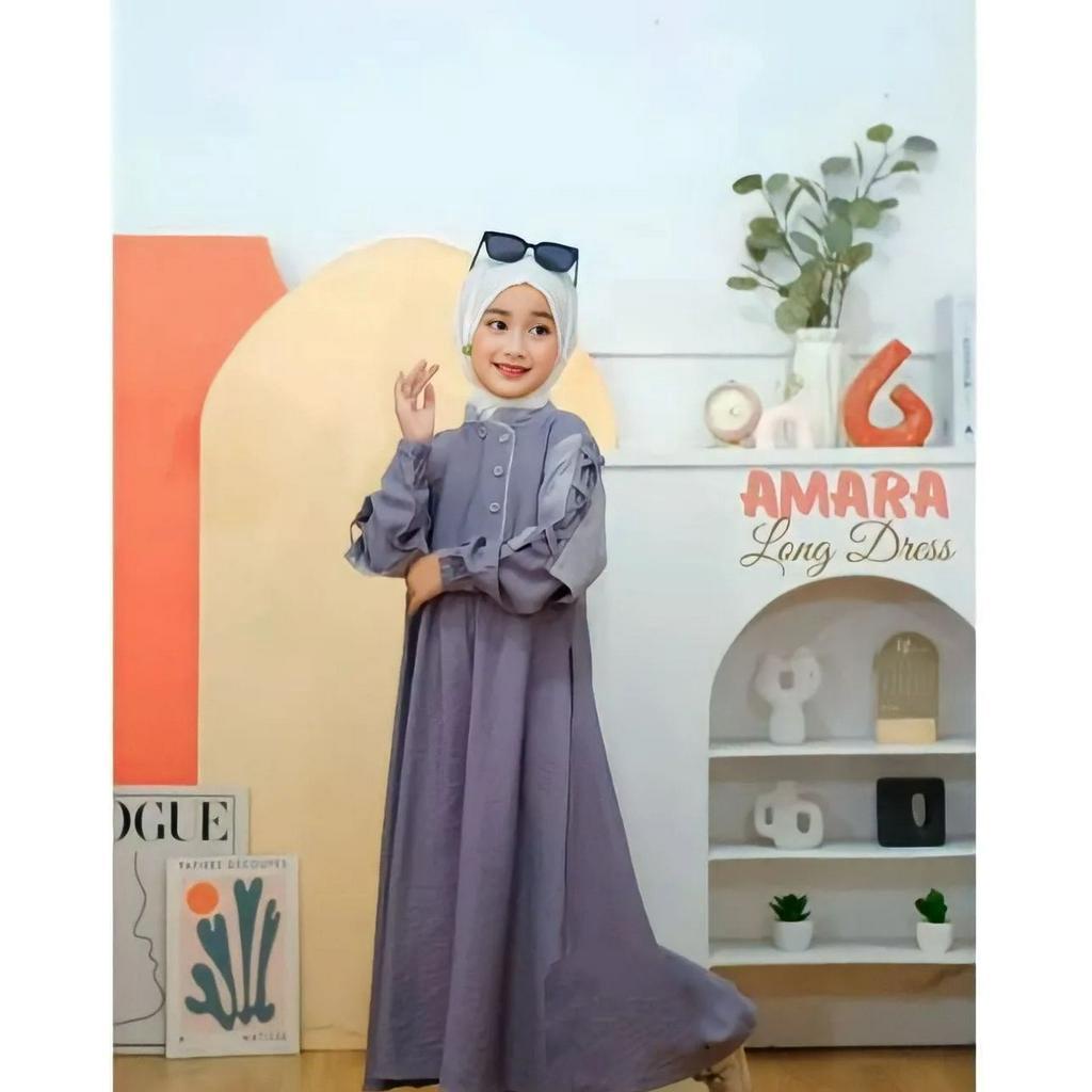 Stelan anak perempuan terbaru 2023 Tamara Maxy Kids Umur 9 - 15 tahun  / Gamis anak warna sage / Gamis Cingkle Import