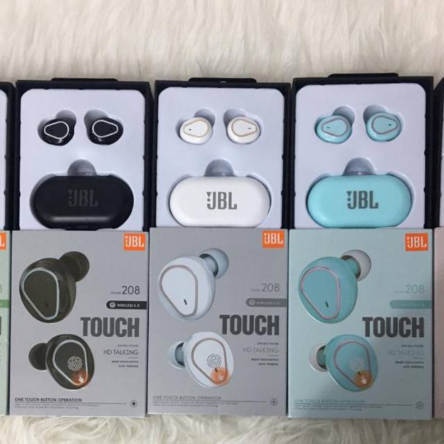 Headset earphone jbl wireles bluetooth tws 208