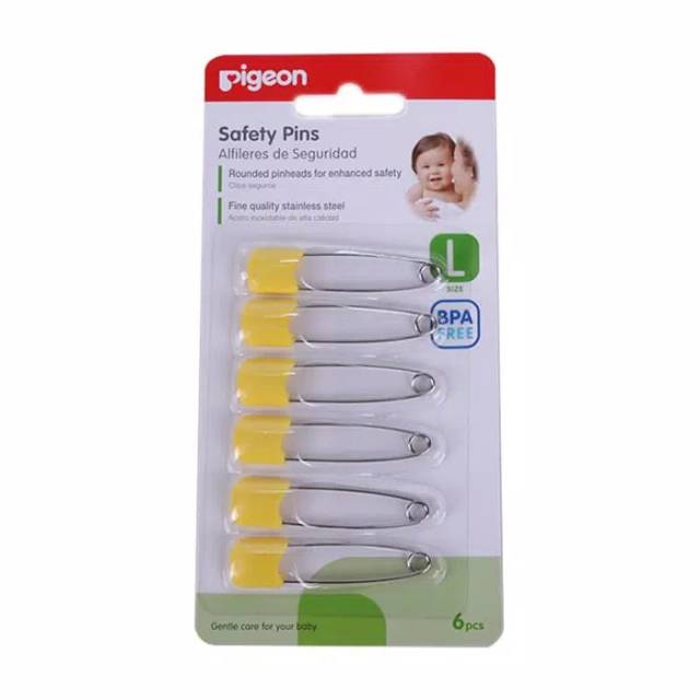 Pigeon Peniti Safety Pin bayi size L isi 6 pcs size S isi 9 popok bedong baby