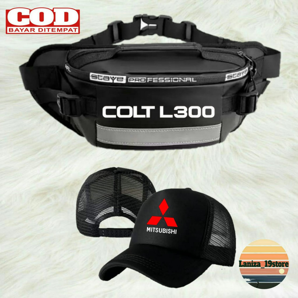 TAS SLEMPANG WAISTBAG WATERPROOF ANTI AIR TAS DISTRO TAS MOBIL MOTOR MURAH BONUS TOPI L300