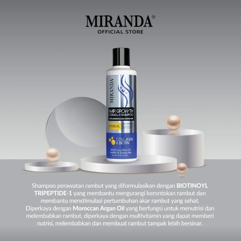 MIRANDA Shampoo Kuda 200mL (KEMASAN BARU) Hair Growth Biotin Shampoo