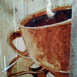 Jam Lukisan Coffee cofe kopi Hiasan Cafe Resto Kedai dan Pajangan Rumah