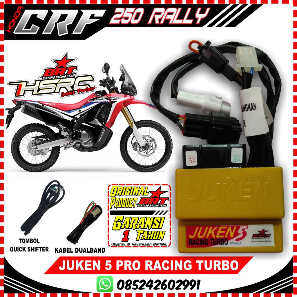 ECU Racing JUKEN 5 PRO BRT Honda CRF 250 RALLY Fi ECM CRF250 Enduro CDI Injeksi No VORTEX ARACER UMA