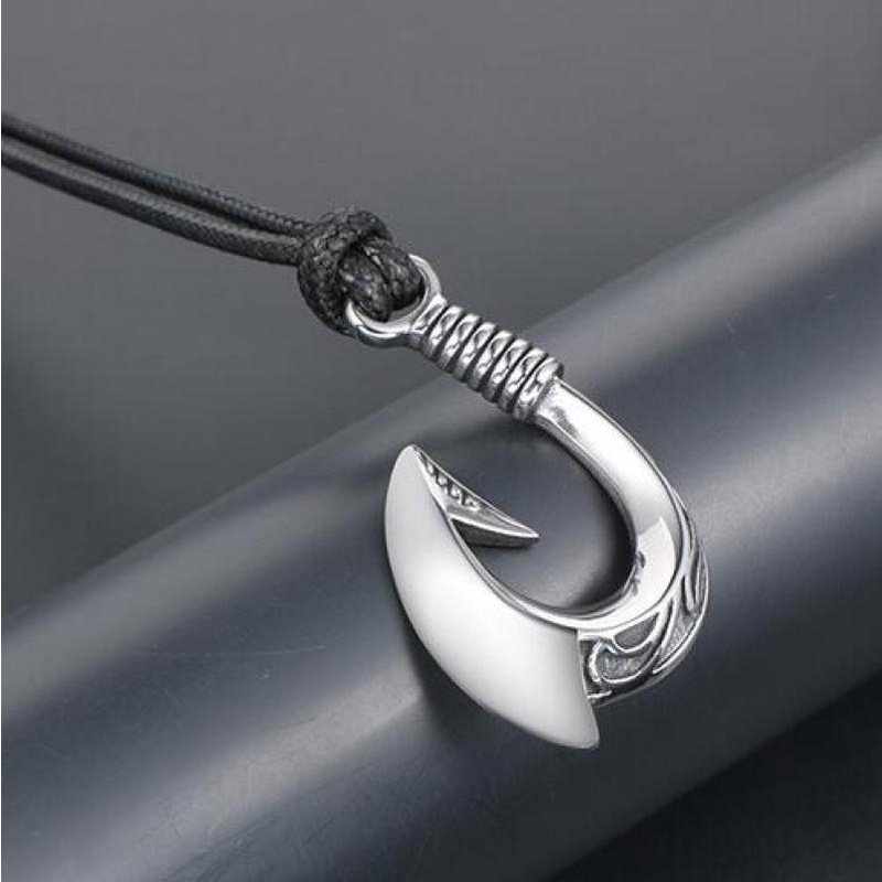 Kalung Liontin Kail Ikan Bahan Stainless Steel Gaya Hip Hop Rock Untuk Pria