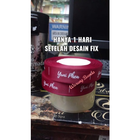 sablon label pita/ pita label grossgrain/ label pita hijab /label baju / label branding/ label costu