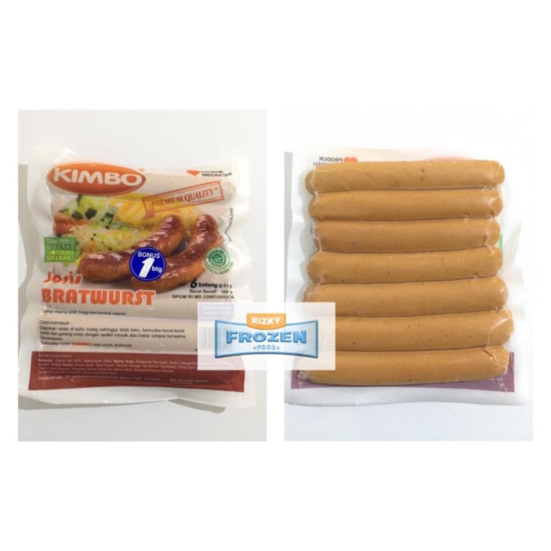 

Sosis Kimbo Bratwurst Original | Keju | Lada Hitam isi 6