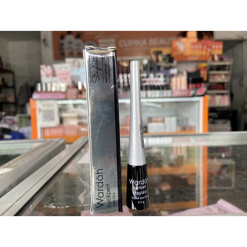 [ic.x] wardah eyexpert staylast eyeliner liquid 3,5 gr -- wardah eyeliner liquid staylast