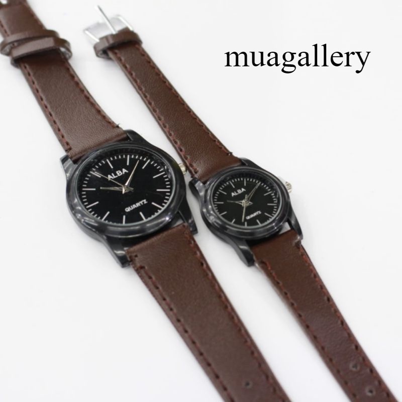 jam tangan Couple alba / jam tangan pria alba / jam tangan wanita alba kulit