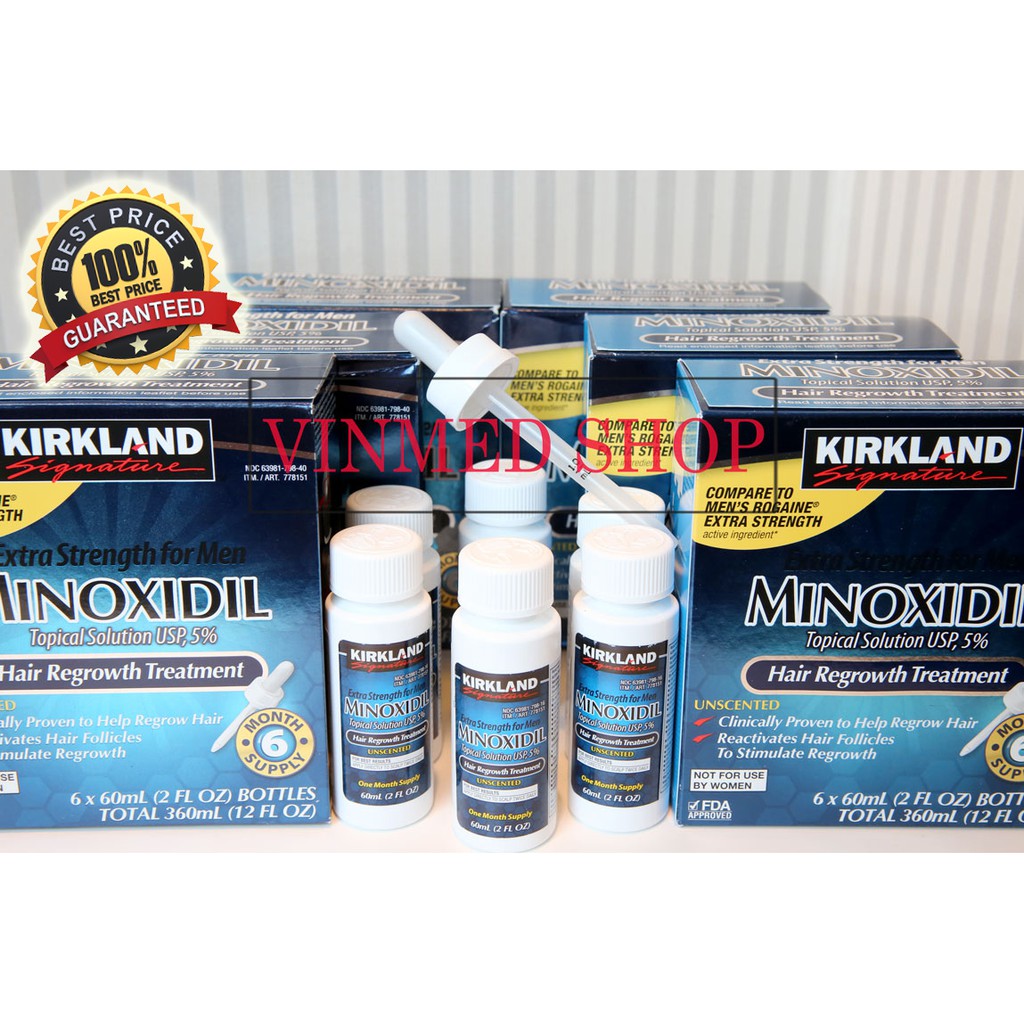 KIRKLAND MINOXIDIL PAKET 6 BULAN BONUS PIPET ORIGINAL