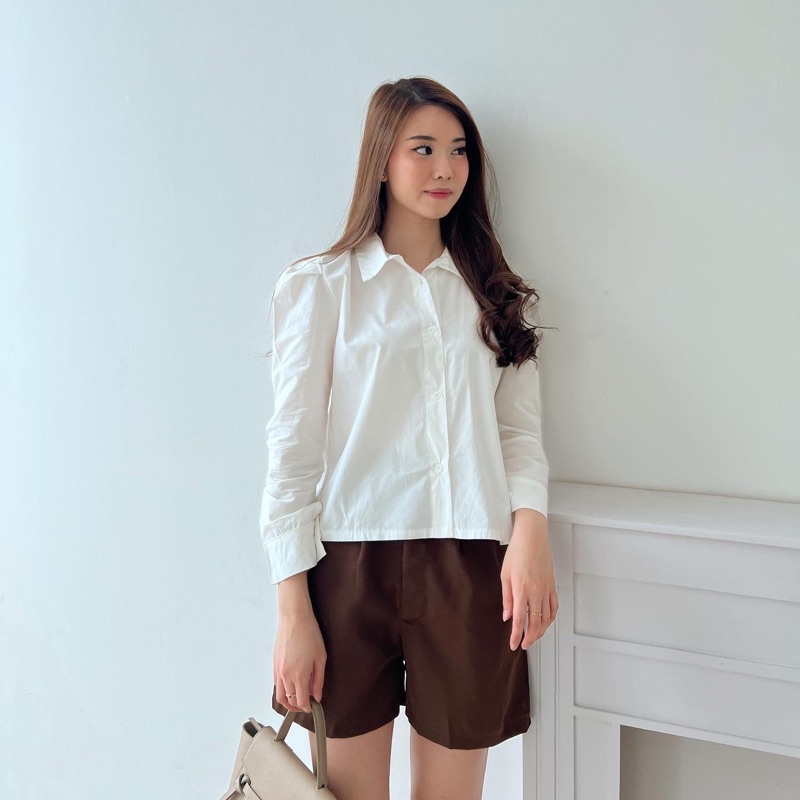 Beige Studio - Piller Shirt / Kemeja Lengan Panjang Formal Wanita