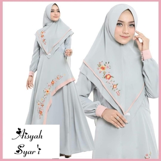  Baju  Gamis Wanita Terbaru Baju  Lebaran  Dress Aisyah Syari 