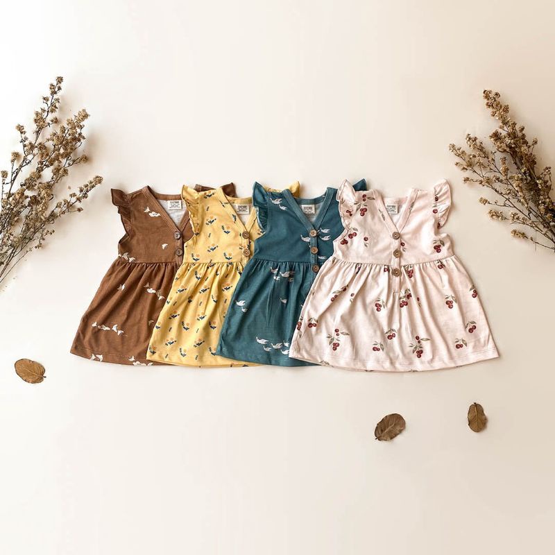 BohoBaby RUFFLE DRESS / BohoPanna Boho Dress Anak 0-3Y (With Bloomer) 4-6Y (Without Bloomer)