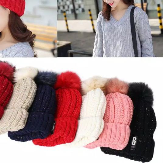 ◊ Bwc77 import Kupluk pria kupluk banie kupluk Topi import gaul pompom / topi kupluk / beani P4N7 ➻