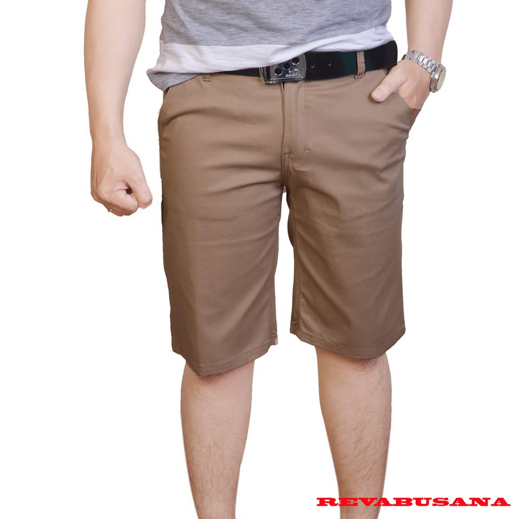 Celana Pendek Pria Polos Distro Chino Bahan Strecht Size 27-55 Big Size