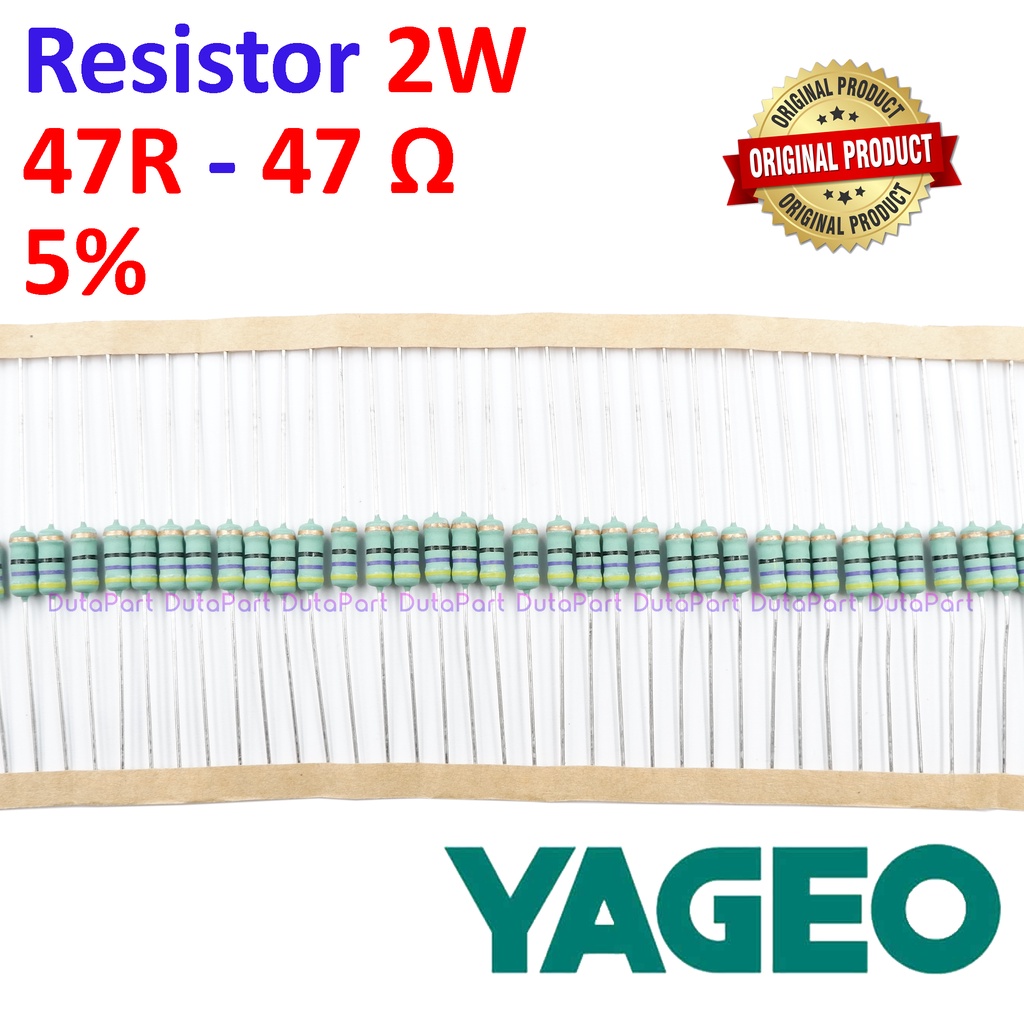 Resistor 47 Ohm 2 Watt 5% ORIGINAL YAGEO 2W 47R HIGH QUALITY