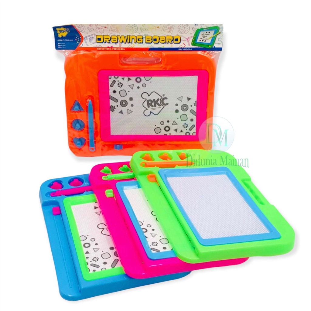 Mainan Edukasi Anak Laki Laki Perempuan Papan Tulis Drawing White Board Mini Magnet