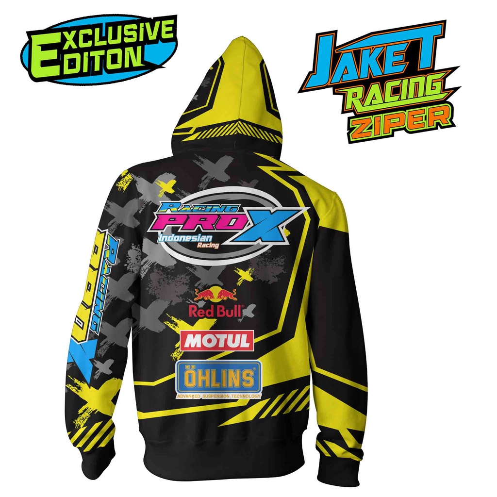 JAKET ZIPPER RACING PRO X LIMITED EDITION EXCLUSIVE BLACK GEAR SERIES IX