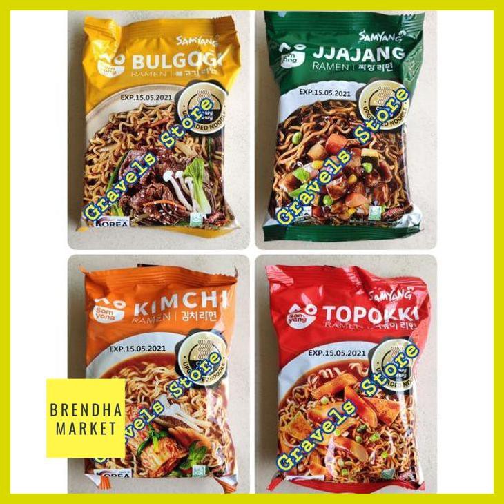 

[ Logo Halal - Samyang Ramen Bulgogi - Topokki - Kimchi - Jjajang - Kimchi]